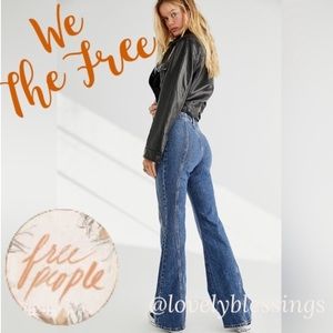 Free People We The Free Florence Flare Jeans High Rise Size